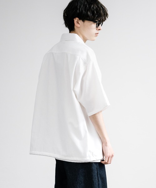 Rocky Monroe(ロッキーモンロー)の「襟付きハーフジップ半袖ビックシャツ(シャツ/ブラウス・メンズ・ライトブルー/ブルー/オフホワイト・M/L)」の8枚目の写真