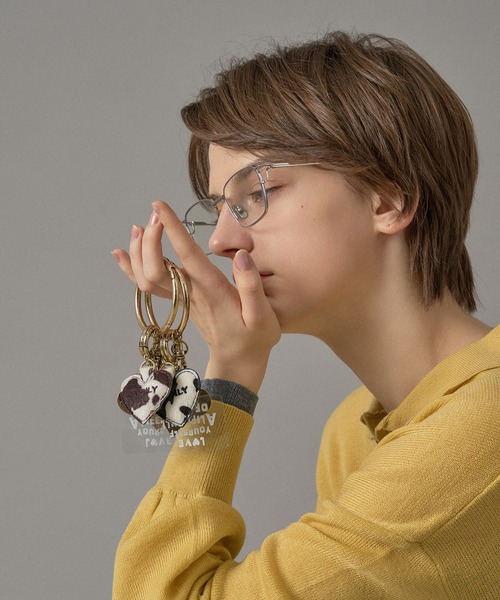 ONCILY(オンシェリー)の「HEART MOTIF KEYRING / ハートモチーフキーリング(キーホルダー・メンズ・レッド/ブルー/ブラック/シルバー/ブラウン/ブルーグリーン/ダークブラウン/チャコールグレー/グリーン/マスタード/ネイビー/ブラック系その他/ブラウン系その他・FREE)」の19枚目の写真