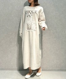 gelato pique（ジェラートピケ）の「CAT ジャガードワンピース（ルーム