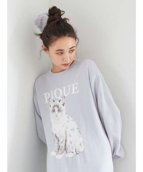 gelato pique（ジェラートピケ）の「CAT ジャガードワンピース（ルーム