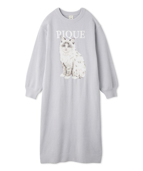 gelato pique（ジェラートピケ）の「CAT ジャガードワンピース（ルーム