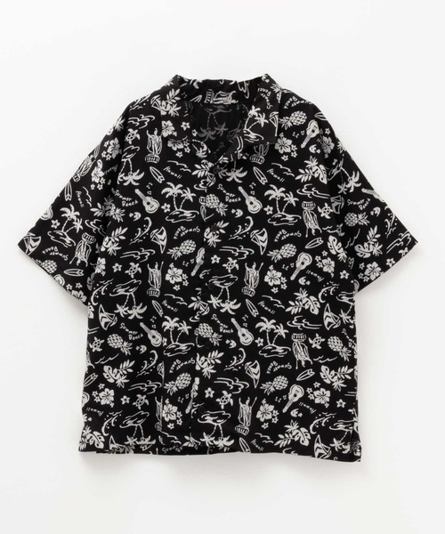 NAVY(ネイビー)の「【 ボーイズ 】NAVY インドレーヨン開襟シャツ オープンシャツ(シャツ/ブラウス・キッズ・ブラック/グレー/ブルー・120/130/140/150/160)」の2枚目の写真