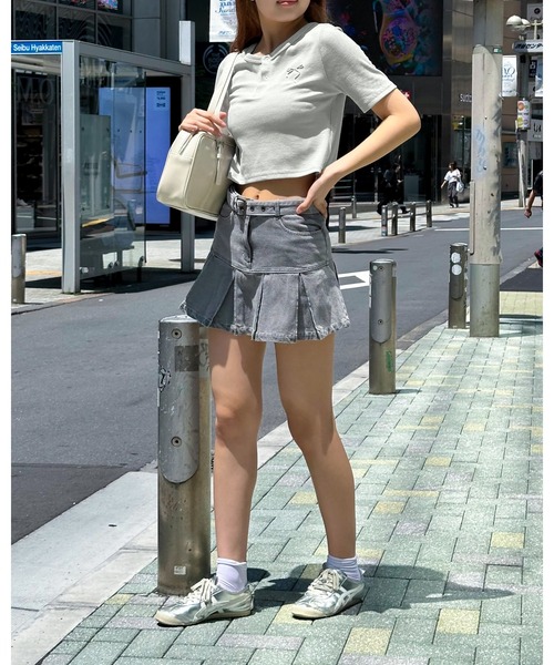 3.3 Field Trip （3.3フィールドトリップ）の「3.3 Field Trip／メタルリボンボタンＴ（Tシャツ/カットソー・レディース・ブルー/ブラック/ホワイト・FREE）」の14枚目の写真