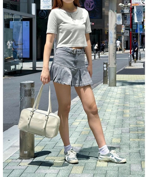 3.3 Field Trip （3.3フィールドトリップ）の「3.3 Field Trip／メタルリボンボタンＴ（Tシャツ/カットソー・レディース・ブルー/ブラック/ホワイト・FREE）」の16枚目の写真