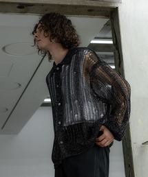 HARE | スカシラメデザインシャツニット(HARE)(シャツ/ブラウス)