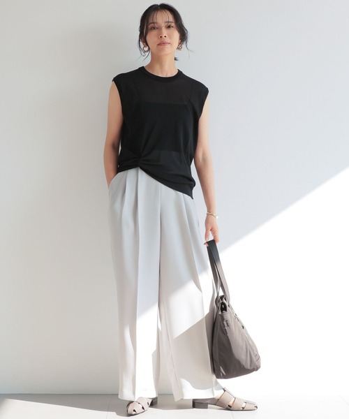 BARNYARDSTORM（バンヤードストーム）の「BARNYARDSTORM / バックル付トートL（トートバッグ・レディース・ブラック/カーキ・FREE）」の4枚目の写真