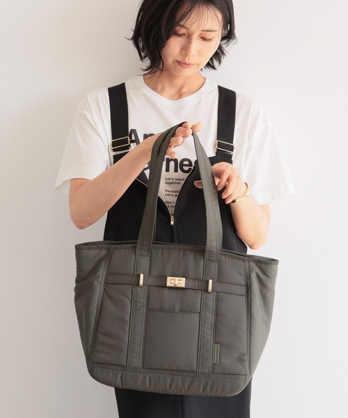 BARNYARDSTORM（バンヤードストーム）の「BARNYARDSTORM / バックル付トートL（トートバッグ・レディース・ブラック/カーキ・FREE）」の9枚目の写真