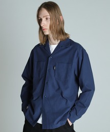 schott ストライプ開襟シャツ ネイビー Schott N.Y.C シャツ Schott/ショット/HV SHIRT 'DOT AND STRIPE