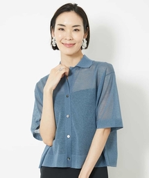 襟付きデザインニット