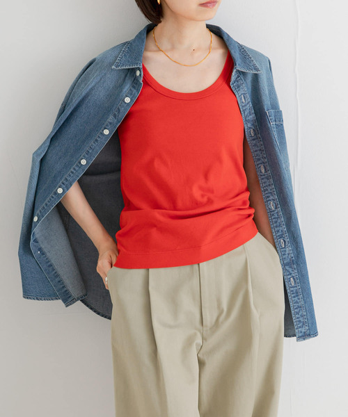 URBAN RESEARCH(アーバンリサーチ)の「『MADE IN JAPAN』コットンフライスタンクトップ(タンクトップ・レディース・ベージュ/オレンジ/ブラック・FREE)」の19枚目の写真