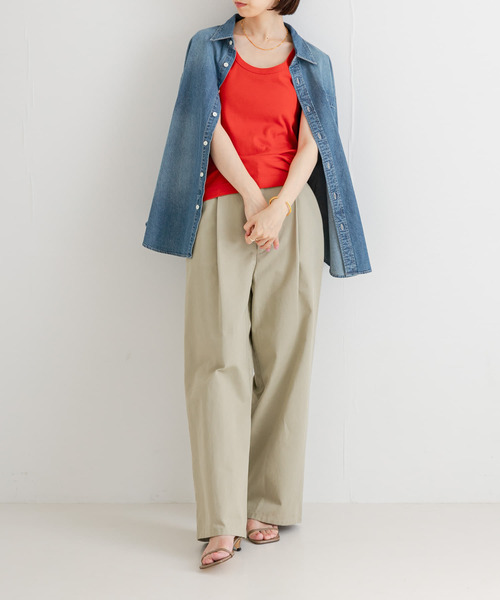URBAN RESEARCH(アーバンリサーチ)の「『MADE IN JAPAN』コットンフライスタンクトップ(タンクトップ・レディース・ベージュ/オレンジ/ブラック・FREE)」の18枚目の写真