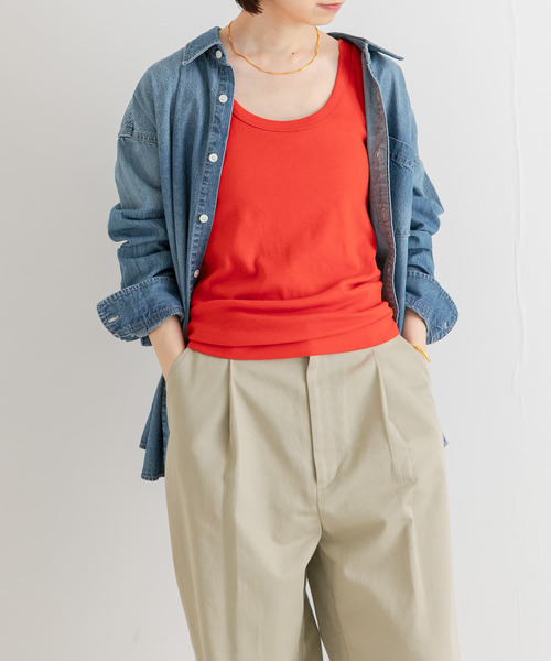 URBAN RESEARCH(アーバンリサーチ)の「『MADE IN JAPAN』コットンフライスタンクトップ(タンクトップ・レディース・ベージュ/オレンジ/ブラック・FREE)」の17枚目の写真