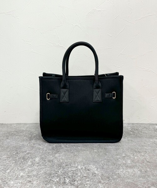 fredy emue（フレディエミュ）の「スポンジクロステープショルダートートバック（トートバッグ・レディース・ブラック/ベージュ・FREE）」の15枚目の写真