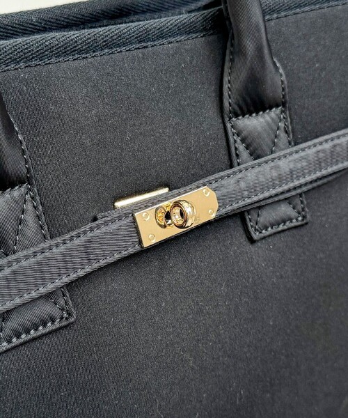 fredy emue（フレディエミュ）の「スポンジクロステープショルダートートバック（トートバッグ・レディース・ブラック/ベージュ・FREE）」の19枚目の写真