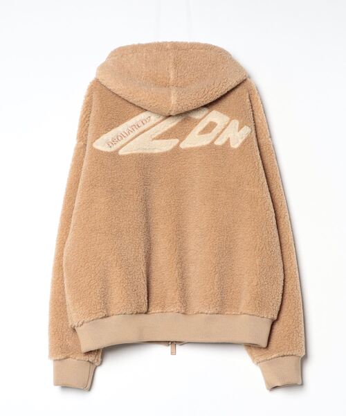 DSQUARED2(ディースクエアード)の「RELAX FIT TEDDY ZIPPED HOODIE /0242(パーカー・メンズ・ベージュ・M/L/S/XL/XS)」の2枚目の写真