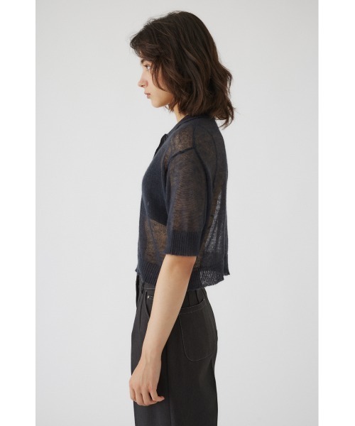 RIM.ARK（リムアーク）の「Mohair mix polo knit モヘアミックス