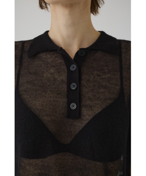 RIM.ARK（リムアーク）の「Mohair mix polo knit（ポロシャツ