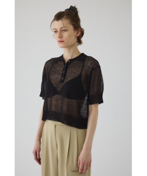 RIM.ARK（リムアーク）の「Mohair mix polo knit モヘアミックス