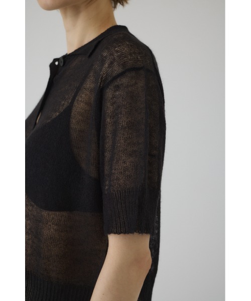 RIM.ARK（リムアーク）の「Mohair mix polo knit モヘアミックス