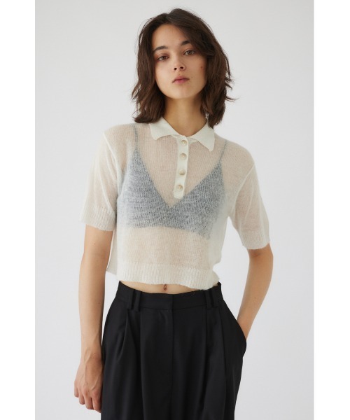 RIM.ARK（リムアーク）の「Mohair mix polo knit モヘアミックス