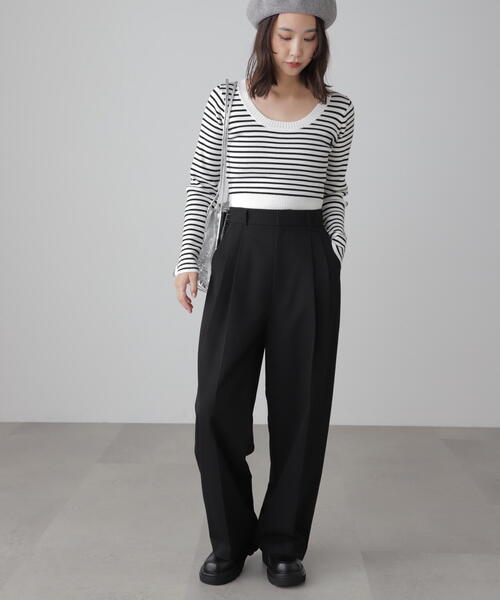 FREE'S MART(フリーズマート)の「〈洗える〉マシンウォッシャブルUネックニット(ニット/セーター・レディース・ホワイト系その他/オレンジ/グレー/ブラック/ホワイト・FREE)」の21枚目の写真