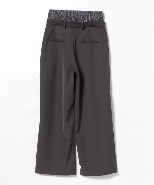 BEAMS HEART（ビームスハート）の「ウエスト レイヤード タックパンツ（スラックス・レディース・ブラウン/チャコールグレー・FREE）」の17枚目の写真