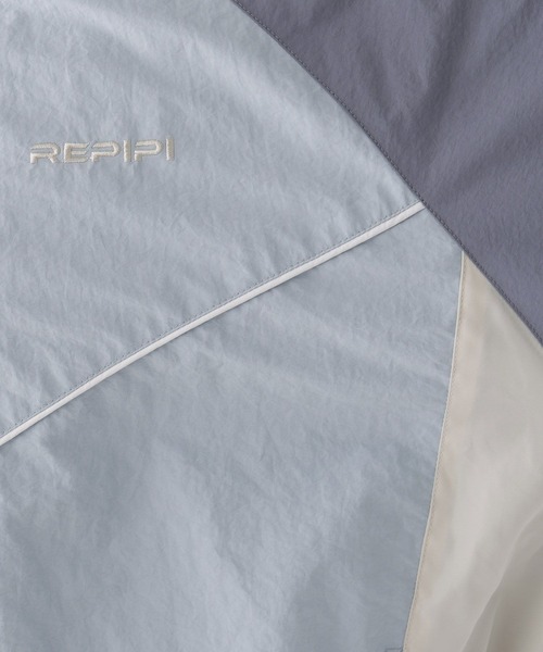 美品♡ イアパピヨネ 馬刺繍 フレアスリーブブルゾン ジャンバー ナイロン セール】カラーブロックブルゾン（ブルゾン）｜repipi armario（レピピ