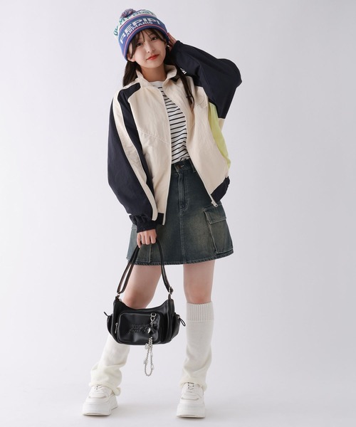 repipi armario（レピピ アルマリオ）の「カラーブロックブルゾン（ブルゾン・キッズ・アイボリー/ブラック/ブルー・MEDIUM/SMALL/LARGE）」の21枚目の写真