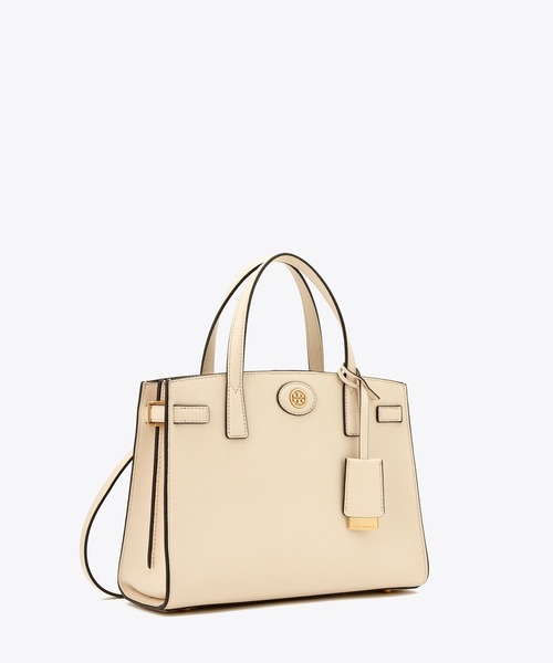 TORY BURCH（トリーバーチ）の「ロビンソン スモール サッチェル（ハンドバッグ・レディース・ライトブルー/クリーム/グレー・ONE SIZE）」の4枚目の写真