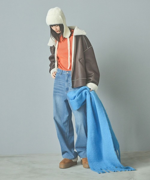 LAKOLE（ラコレ）の「ブークレーカラーマフラー / 138785（マフラー・レディース・ライトベージュ/オフホワイト/ブルー/ライトグレー/ピンク・FREE）」の16枚目の写真