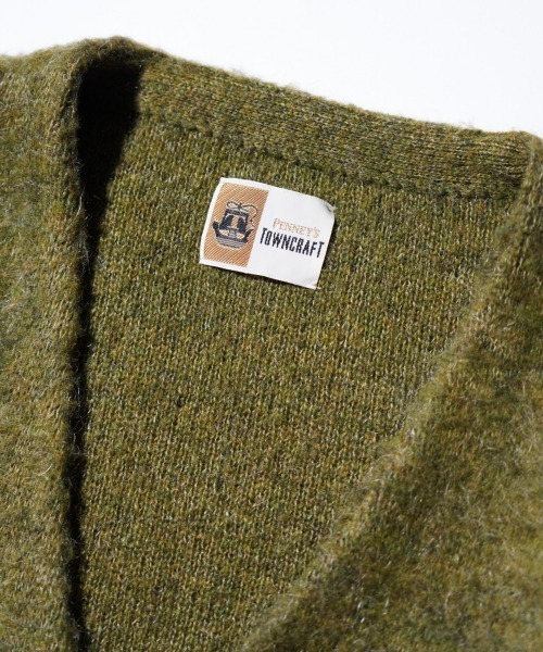 TOWNCRAFT / タウンクラフト VINTAGE MOHAIR STRIPE CARDIGAN ウール