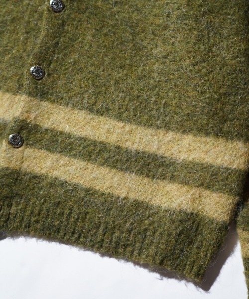 TOWN CRAFT カーディガン カーディガン モヘア風 マスタード タウンクラフト モヘアカーディガン M マスタード