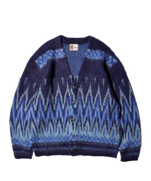 TOWNCRAFT / タウンクラフト VINTAGE MOHAIR STRIPE CARDIGAN ウール