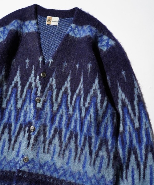 TOWNCRAFT / タウンクラフト VINTAGE MOHAIR STRIPE CARDIGAN ウール