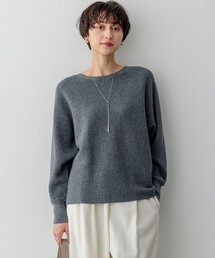 【洗える】ラメウール ドルマンスリーブ ニット
