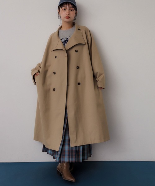 アイテムズ アーバンリサーチ ロングコート スタンドカラー トレンチ SENSE OF PLACE by URBAN RESEARCH（センスオブプレイスバイ