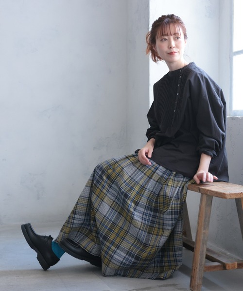 はちみつチェックのスカート（スカート）｜soulberry（ソウルベリー