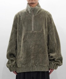 【my beautiful landlet】PILE FABRIC HALF ZIP PULLOVER