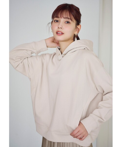 セール】ラメフーディープルオーバー【洗濯機洗い可】（パーカー