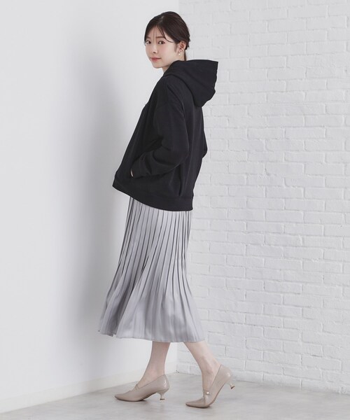 index（インデックス）の「◆ラメフーディープルオーバー【洗濯機洗い可】（パーカー・レディース・ホワイト系8/ベージュ系その他7/ブラック系5・00）」の6枚目の写真