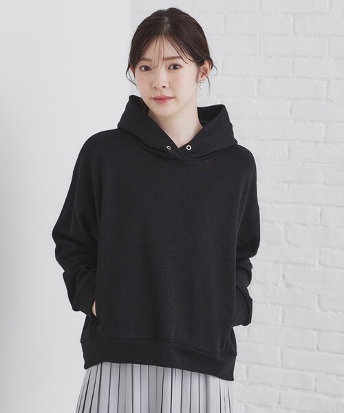 index（インデックス）の「◆ラメフーディープルオーバー【洗濯機洗い可】（パーカー・レディース・ホワイト系8/ベージュ系その他7/ブラック系5・00）」の18枚目の写真