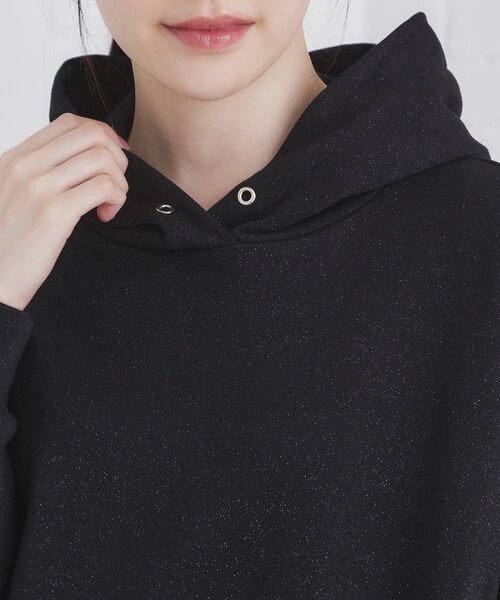 index（インデックス）の「◆ラメフーディープルオーバー【洗濯機洗い可】（パーカー・レディース・ホワイト系8/ベージュ系その他7/ブラック系5・00）」の21枚目の写真