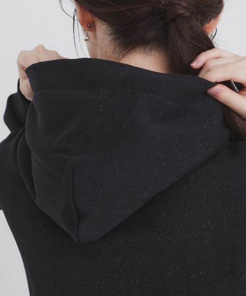 index（インデックス）の「◆ラメフーディープルオーバー【洗濯機洗い可】（パーカー・レディース・ホワイト系8/ベージュ系その他7/ブラック系5・00）」の22枚目の写真