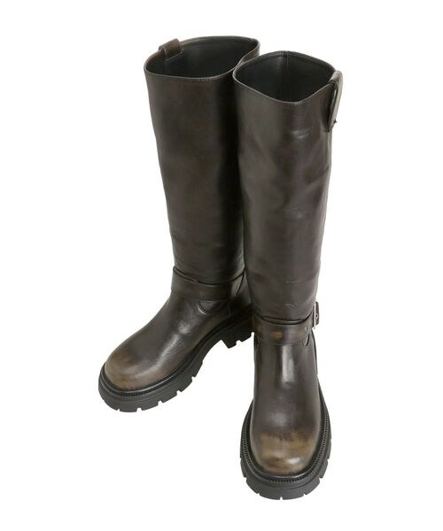 EMODA（エモダ）の「ヴィンテージライクロングブーツ（ブーツ・レディース・シルバー/ブラック・LARGE/MEDIUM/SMALL）」の3枚目の写真