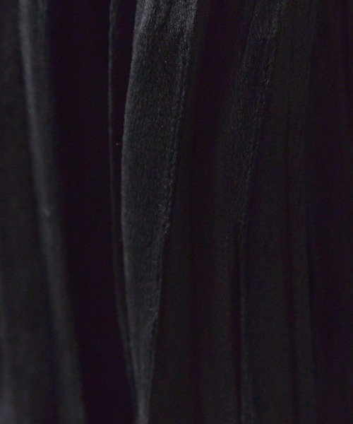 AO2(アオズ)の「Velour Washer Striped Skirt / ベロアワッシャープリーツスカート(スカート・レディース・ブラック/ベージュ/ブラウン・FREE)」の6枚目の写真