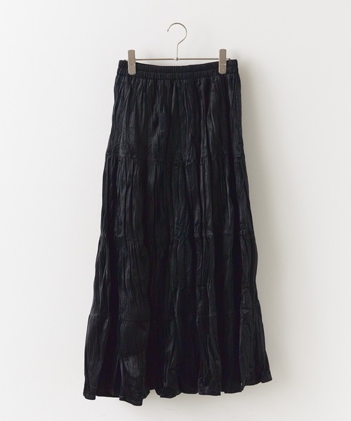 AO2(アオズ)の「Velour Washer Striped Skirt / ベロアワッシャープリーツスカート(スカート・レディース・ブラック/ベージュ/ブラウン・FREE)」の18枚目の写真