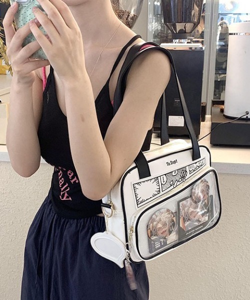 gossip!ロサンゼルス(ゴシップロサンゼルス)の「2way オーロラ 姫痛バッグ(ショルダーバッグ・レディース・オレンジ/ホワイト・FREE)」の2枚目の写真