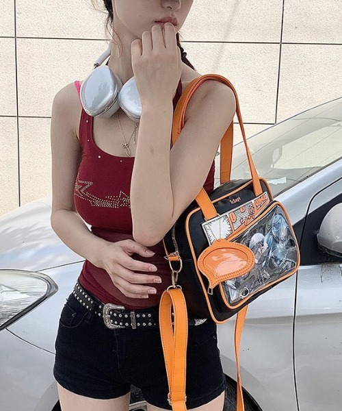 gossip!ロサンゼルス(ゴシップロサンゼルス)の「2way オーロラ 姫痛バッグ(ショルダーバッグ・レディース・オレンジ/ホワイト・FREE)」の3枚目の写真