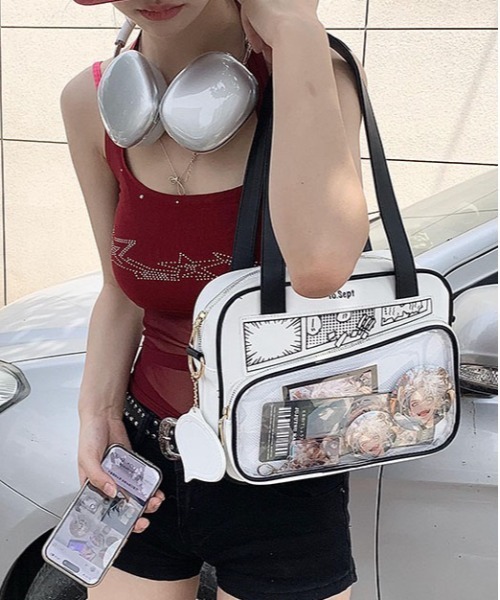 gossip!ロサンゼルス(ゴシップロサンゼルス)の「2way オーロラ 姫痛バッグ(ショルダーバッグ・レディース・オレンジ/ホワイト・FREE)」の4枚目の写真