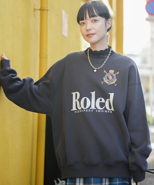 FREAK'S STORE(フリークスストア)の「エンブレム ビッグロゴスウェット(スウェット・レディース・グレー/ワイン/チャコール・フリ-)」の1枚目の写真